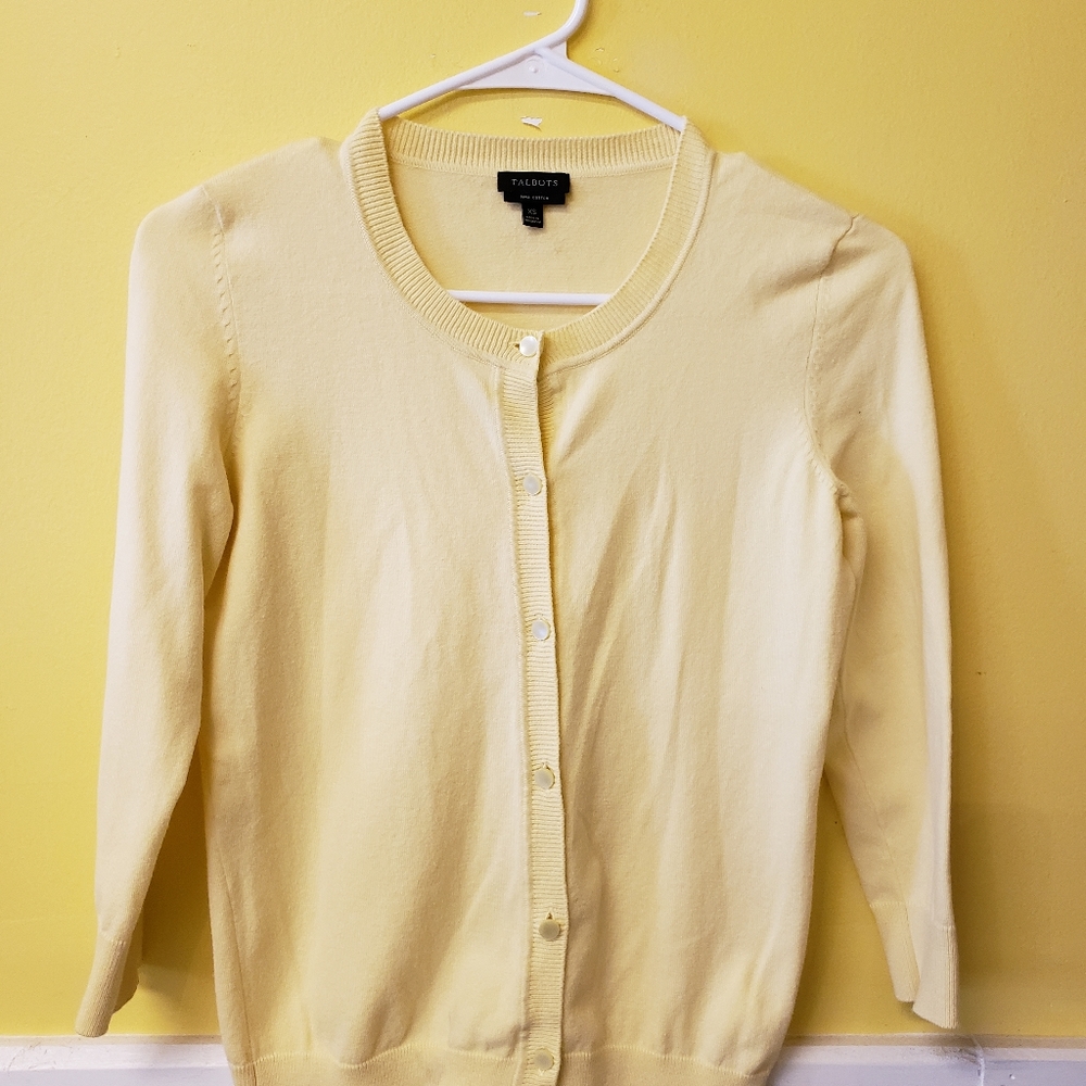 Talbot's Pima cotton yellow sweater